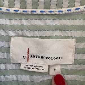 By Anthropologie Oversized Striped Button Down